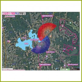 고삼호수 개발 위성현황도2 [롤스크린] 235cm×180cm (特)