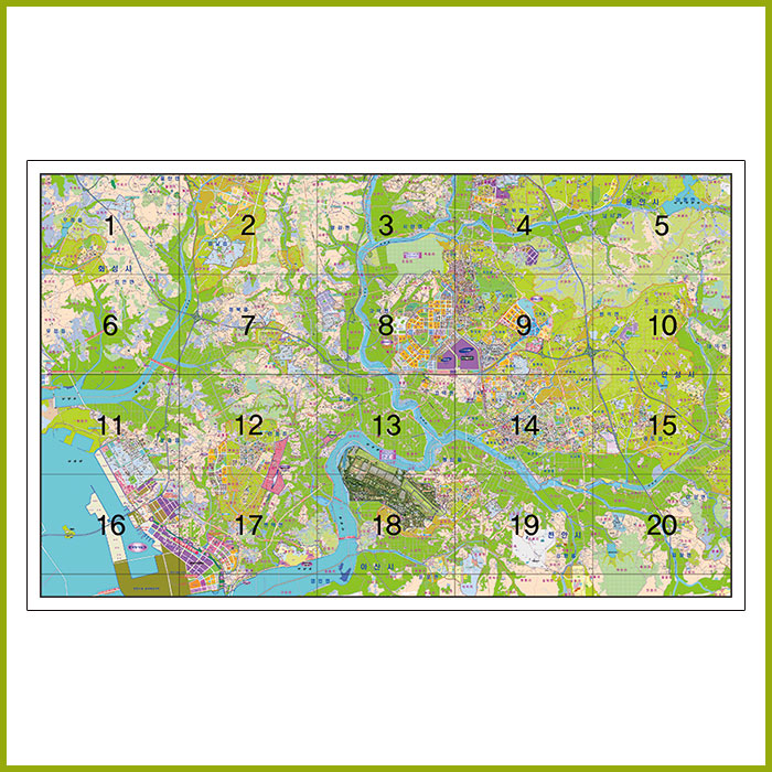 주문 제작 _ 평택시 지번현황도 [인덱스 선택]  전화로만 주문 가능