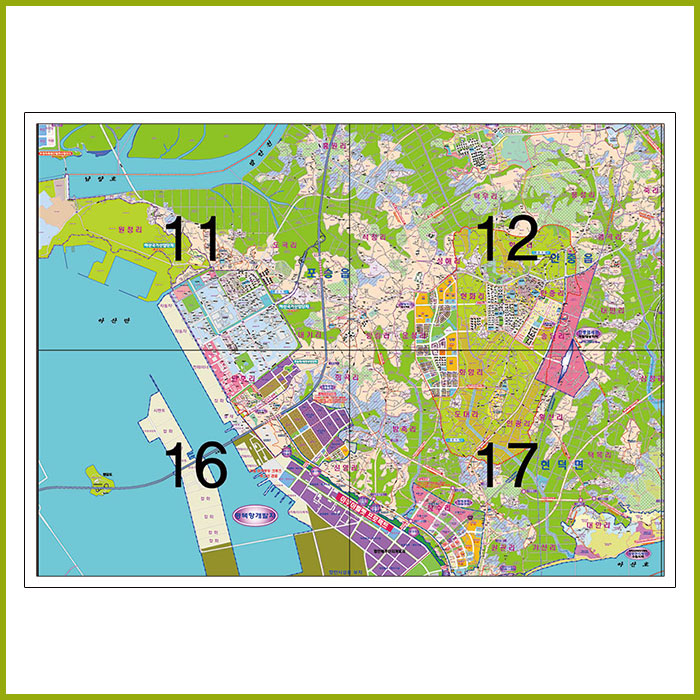 주문 제작 _ 평택시 지번현황도 [인덱스 선택]  전화로만 주문 가능