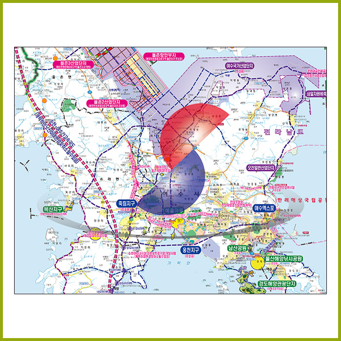 여수순천광양 개발계획도  [양면코팅 종이]