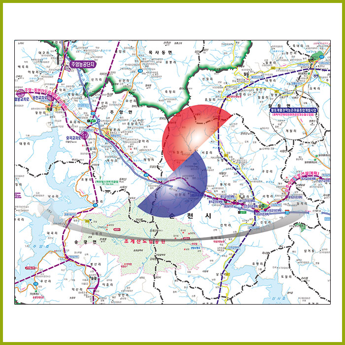여수순천광양 개발계획도  [양면코팅 종이]