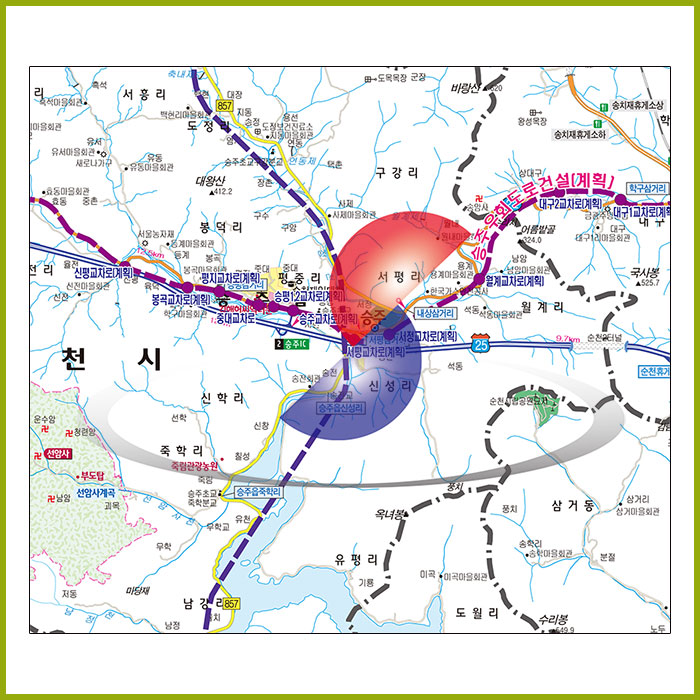 순천시 개발계획도 [ 족자 ]