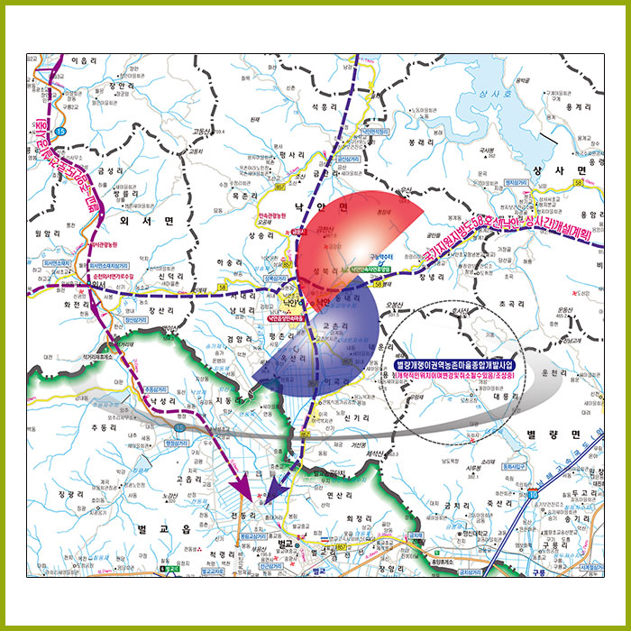 순천시 개발계획도 [ 족자 ]