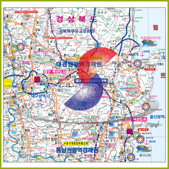 제5차 국토종합개발계획도 [양면코팅 종이]