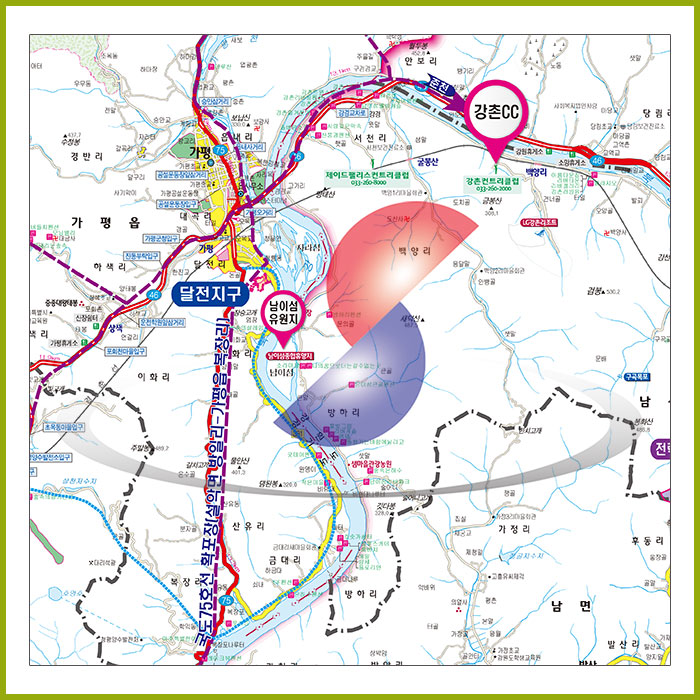 가평군 개발계획도 [양면코팅 종이]