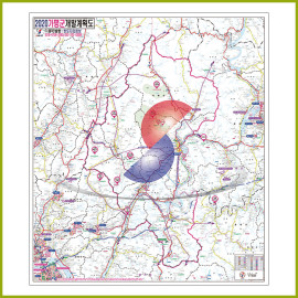 가평군 개발계획도 [양면코팅 종이]