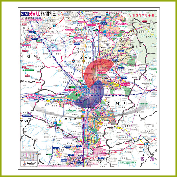 성남시 개발계획도 [ 롤스크린 / 大 ]
