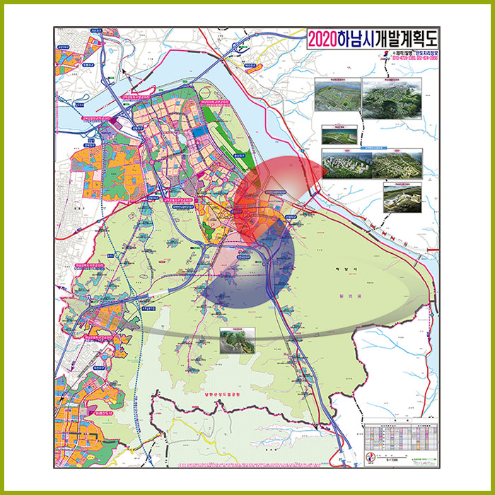 하남시 개발계획도 [ 롤스크린 / 大 ]