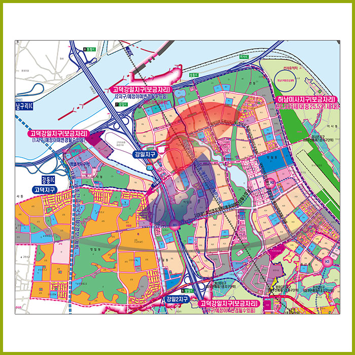 하남시 개발계획도 [ 롤스크린 / 大 ]
