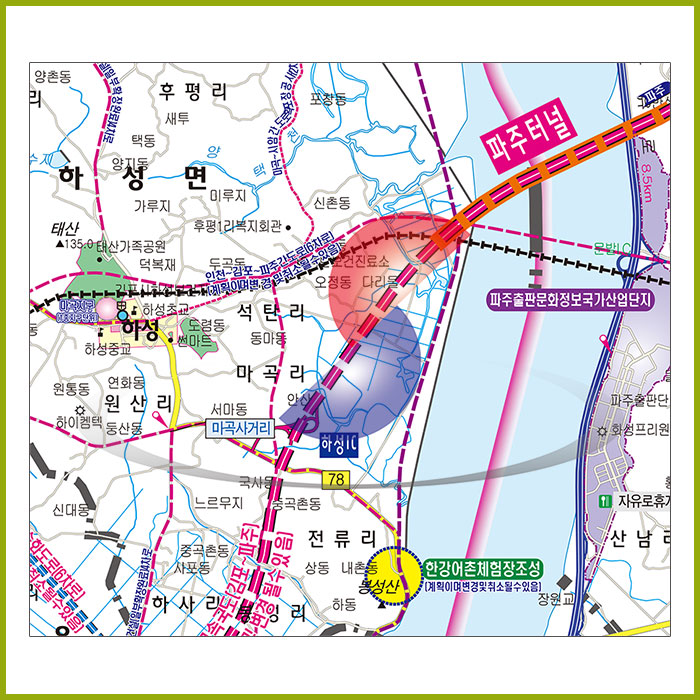 김포시  개발계획도 [ 족자 ]