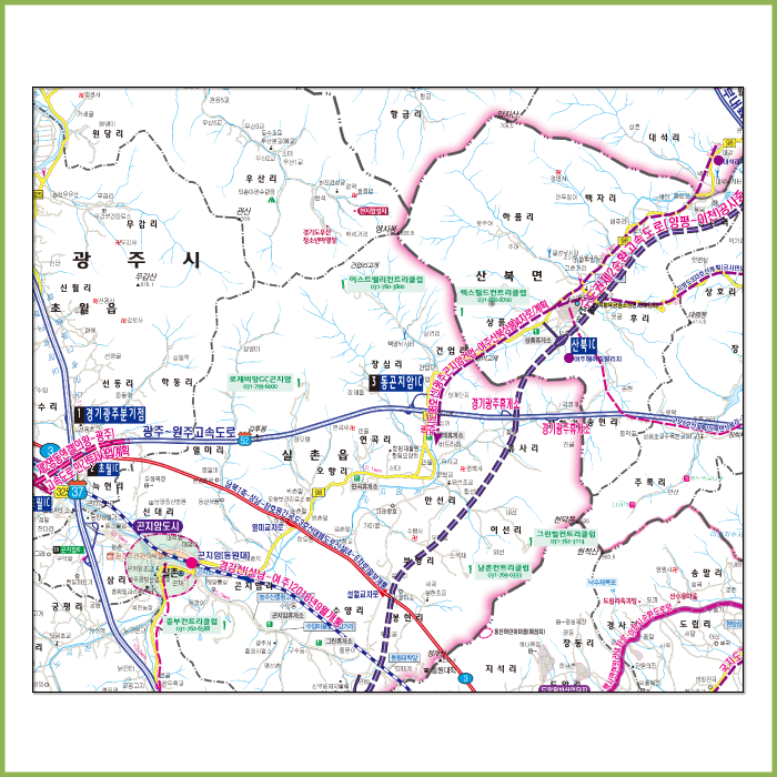 여주이천 개발계획도 [ 족자 ]