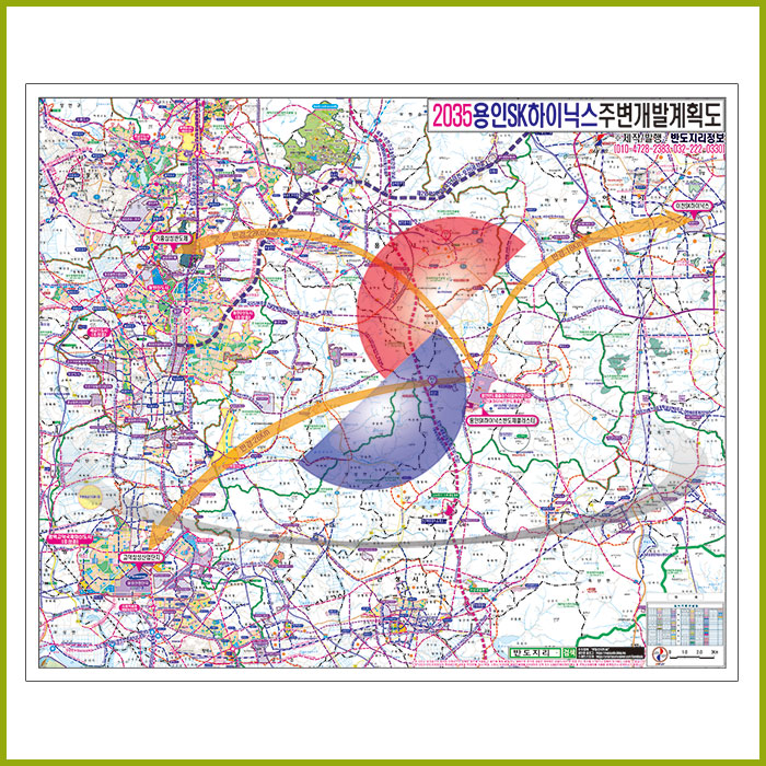 용인SK하이닉스 개발계획도 [ 족자 ]