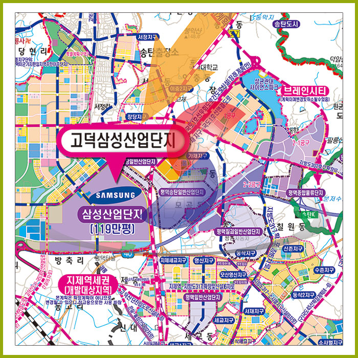 용인SK하이닉스 개발계획도 [ 족자 ]