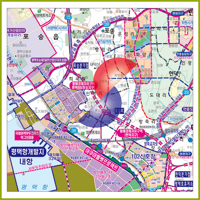 평택시 개발계획도 [ 족자 ]