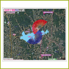 고삼호수 개발 위성현황도  [ 롤스크린 / 特 ]