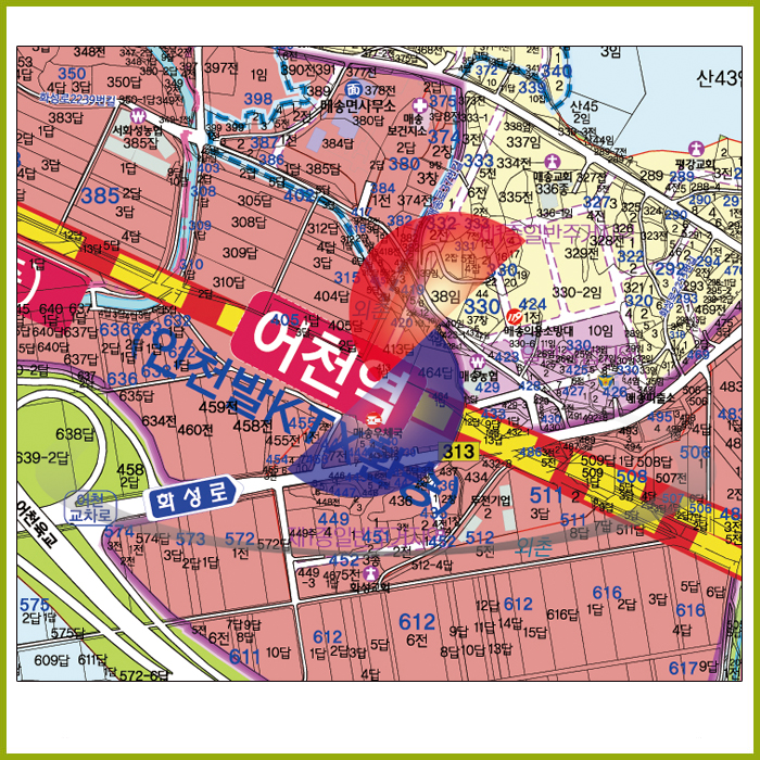 어천역세권종합안내도(확대판)/종이(코팅)63cmX83cm