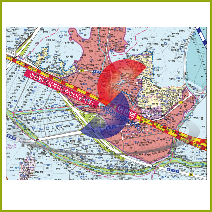 어천역세권주변안내도/롤스크린 185cmX203cm