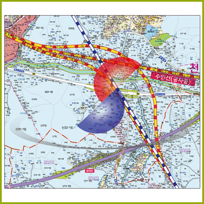 어천역세권주변안내도/롤스크린 185cmX203cm
