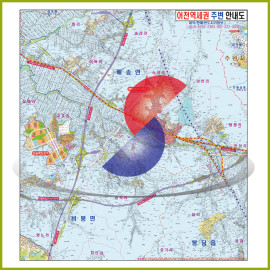 어천역세권주변안내도/롤스크린 185cmX203cm