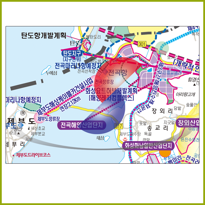 2035송산그린시티 개발계획도 [ 롤스크린 / 大 ]