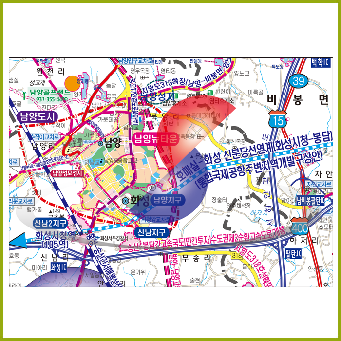 2035송산그린시티 개발계획도 [ 롤스크린 / 大 ]