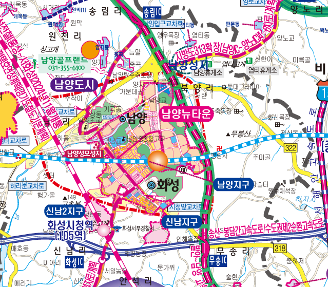 2040화성권 개발계획도 [ 족자 ]