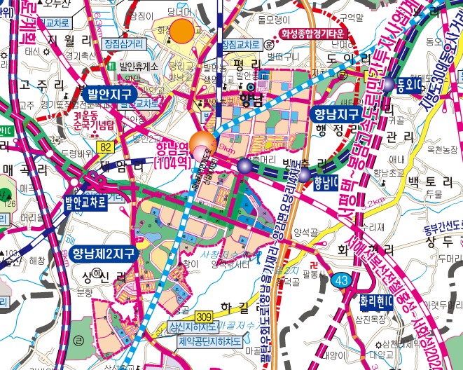 2040화성권 개발계획도 [ 족자 ]