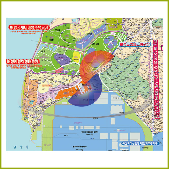 우정 미래첨단 일반산업단지 지번현황도 [ 족자 ]