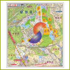 화성시  남양뉴타운 지번현황도 [롤스크린] 185cm×210cm (大)