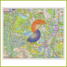 오산시 지번현황도 [롤스크린] 215cm×180cm (大)