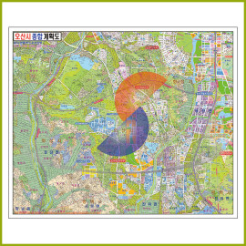 오산시 지번현황도 [롤스크린] 215cm×180cm (大)