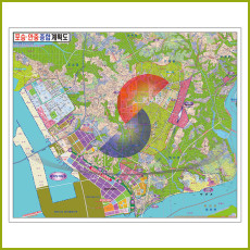 평택시 포승안중 지번현황도 [롤스크린] 300cm×250cm (特大)