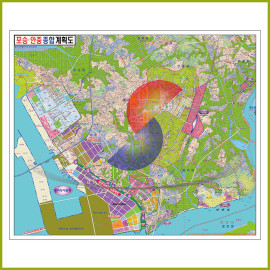 평택시 포승안중 지번현황도 [롤스크린] 300cm×250cm (特大)