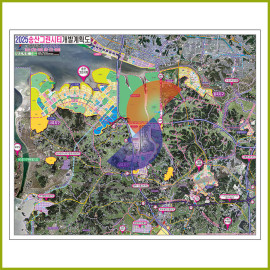 화성시 서북부권  (송산그린시티) 지번현황도 [롤스크린] 350cm×295cm (特大)