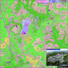 용인SK하이닉스 반도체클러스터 지번현황도 [롤스크린] 300cm&times;300cm