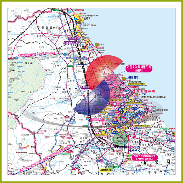 강원도종합 개발계획도 [양면코팅 종이]