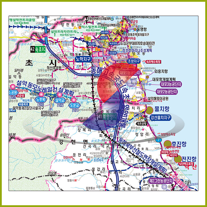 속초양양 개발계획도 [ 롤스크린 / 大 ]