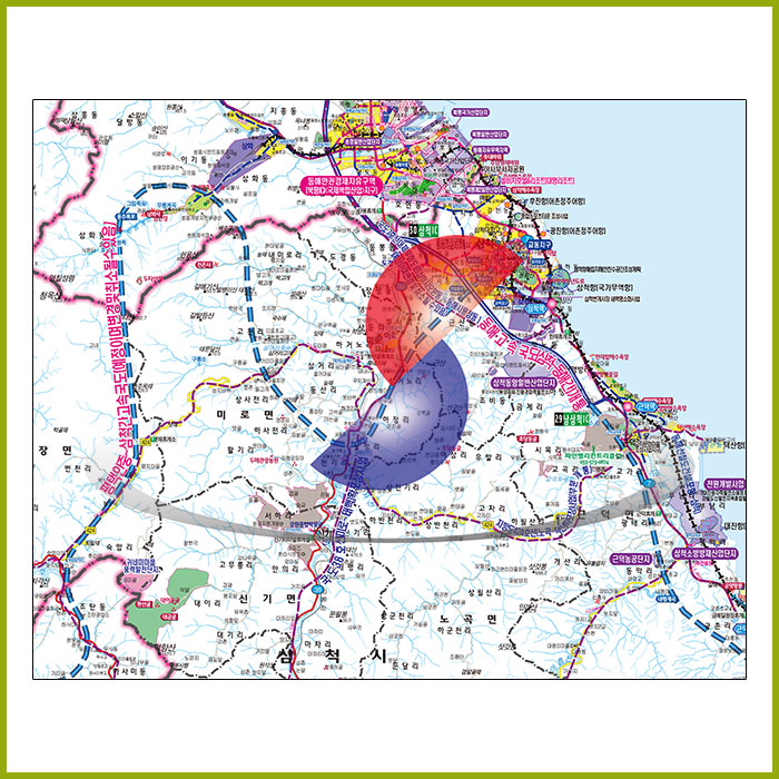 강원도종합 개발계획도  [ 족자 ]