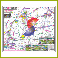 철원군 개발계획도  [ 족자 ]