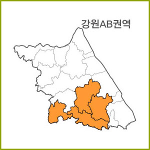 강원 AA~AH 권역  [ 구매옵션에서 선택 가능 ]