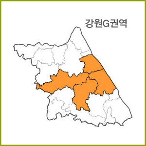 강원 A~J 권역  [ 구매옵션에서 선택 가능 ]