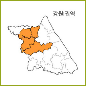 강원 A~J 권역  [ 구매옵션에서 선택 가능 ]