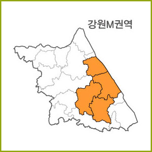 강원 K ~ T 권역  [ 구매옵션에서 선택 가능 ]