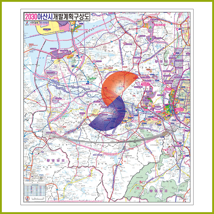 아산시 개발계획도 [양면코팅 종이]