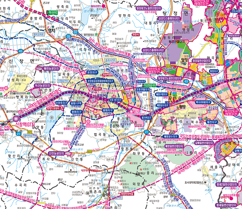 천안아산  개발계획도 [ 롤스크린 / 大 ]