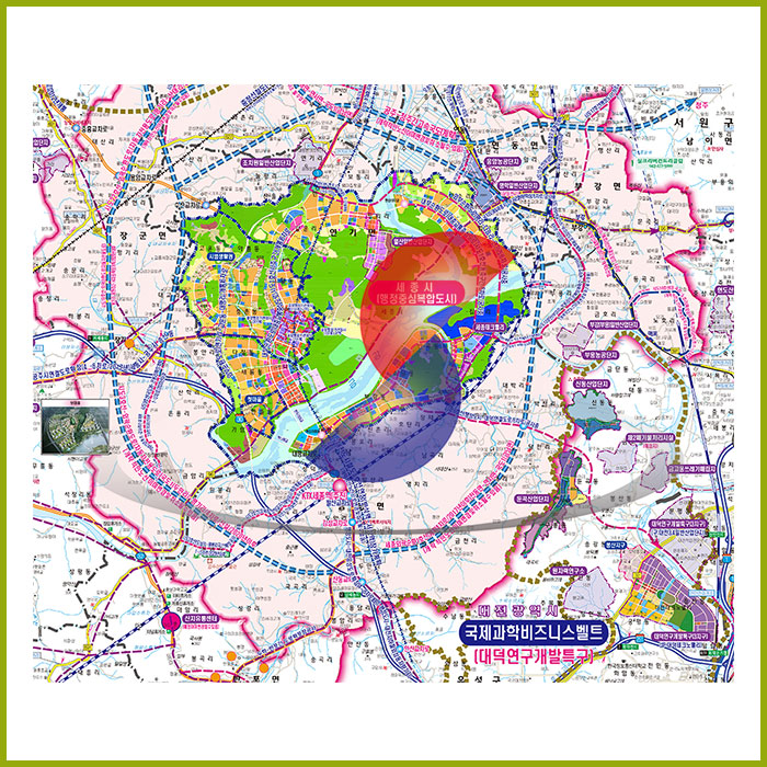세종공주 개발계획도  [ 롤스크린 / 大 ]
