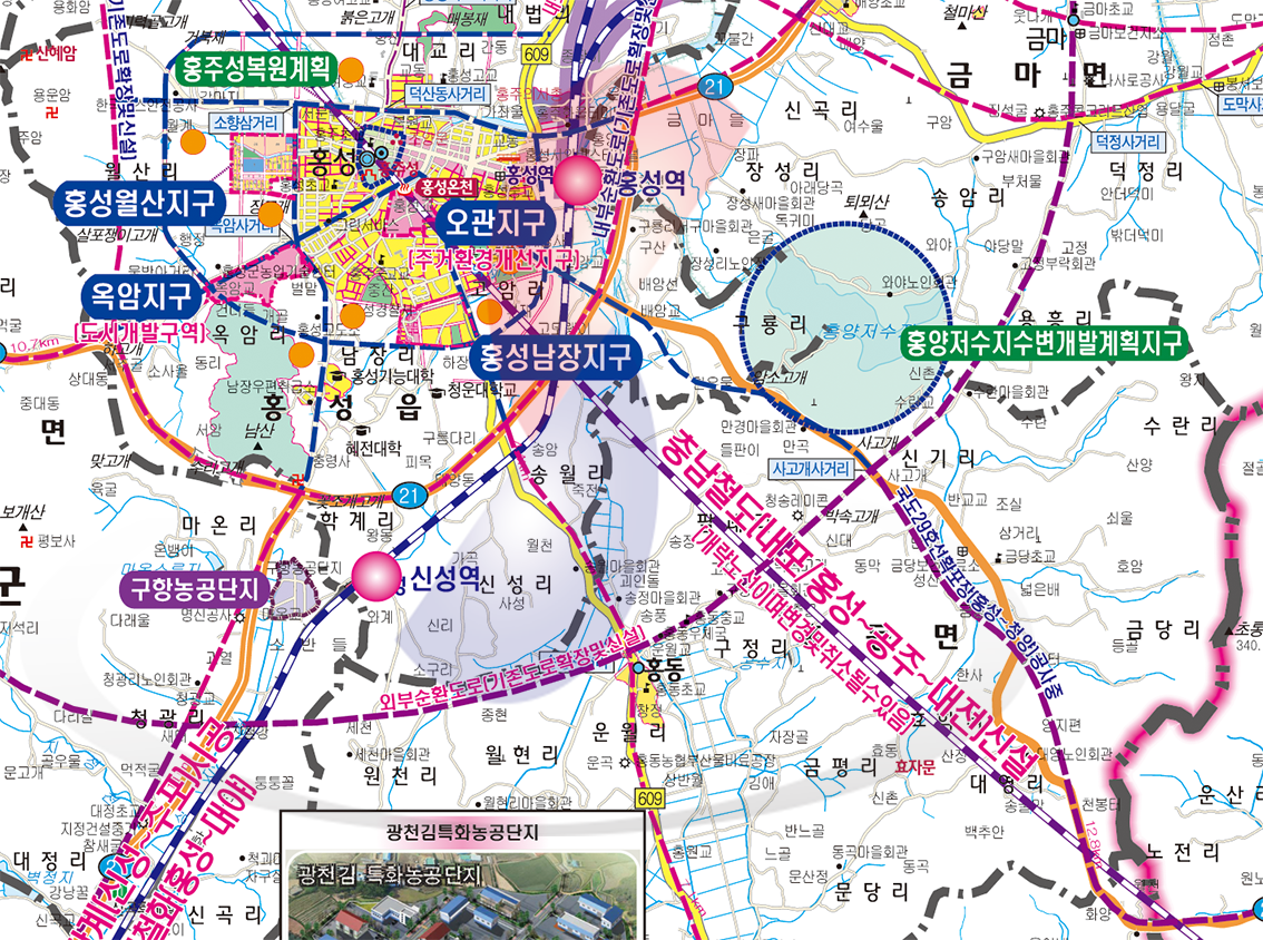 2040예산홍성 개발계획도 [양면코팅 종이]