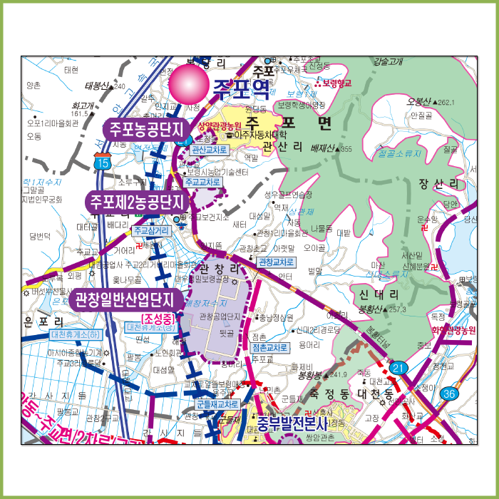 보령시 개발계획도 [양면코팅 종이]