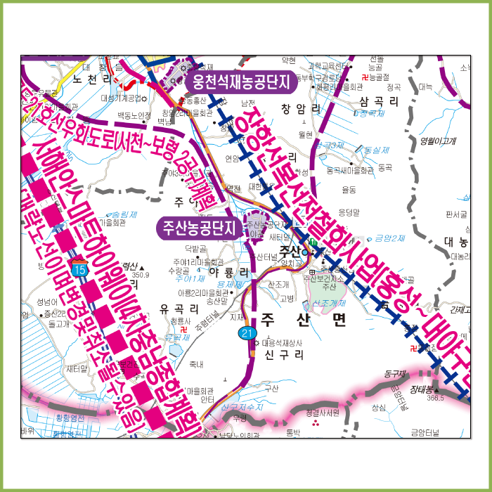 보령시 개발계획도 [ 롤스크린 / 大 ]