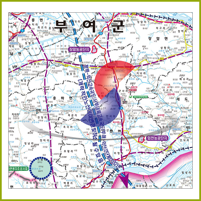 부여군 개발계획도 [ 롤스크린 / 大 ]